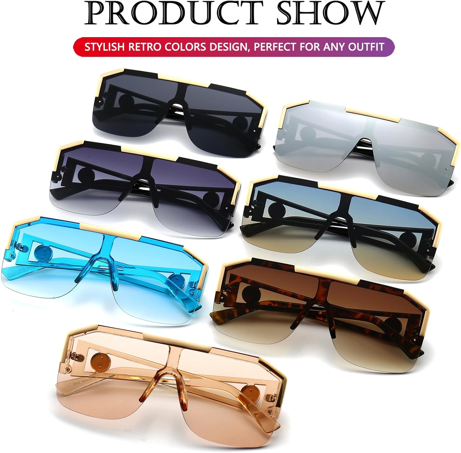 Oversized Aviator Sunglasses - Hình 7
