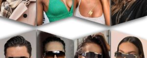Alternative view of Gradient Lens Black Frame Oversized Shield Sunglasses