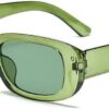 Green Rectangle Sunglasses