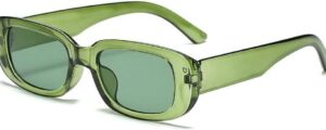 Green Square Frame Fashion Sunglasses