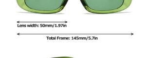 Green Rectangle Sunglasses - Hình 5