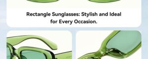 Green Rectangle Sunglasses - Hình 3