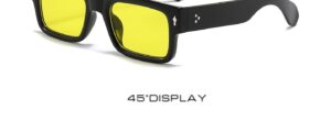 Bold Yellow Lens Square Sunglasses - Hình 5