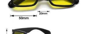 Bold Yellow Lens Square Sunglasses - Hình 6
